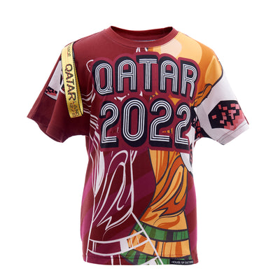Qatar 2022 maroon T-shirt 18F-137