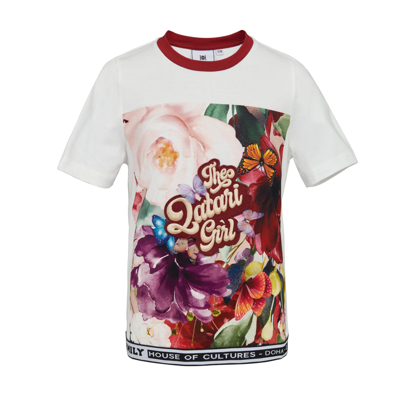 Maroon floral T-shirt - 20F-106