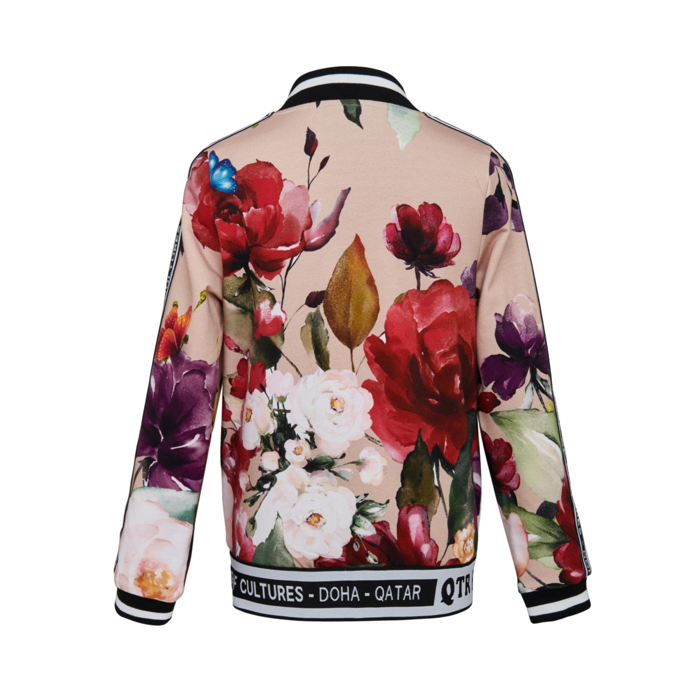 The maroon floral print Jacket 20F-127