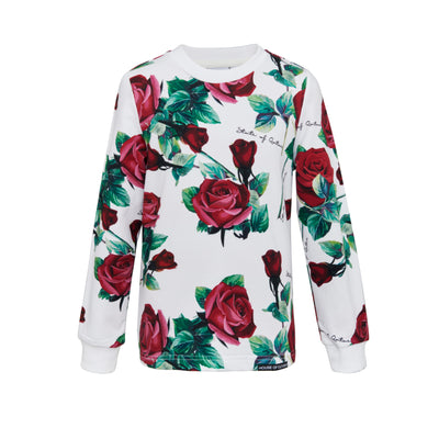Maroon roses sweater 20F-139