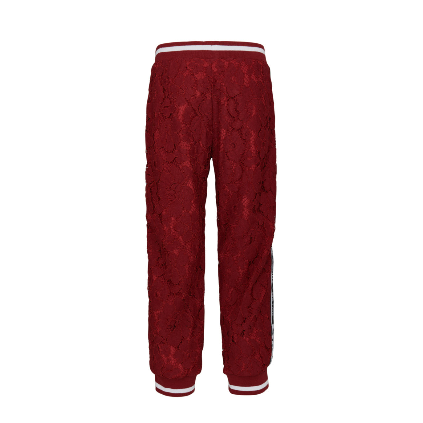Maroon cotton lace trousers. 20F-146