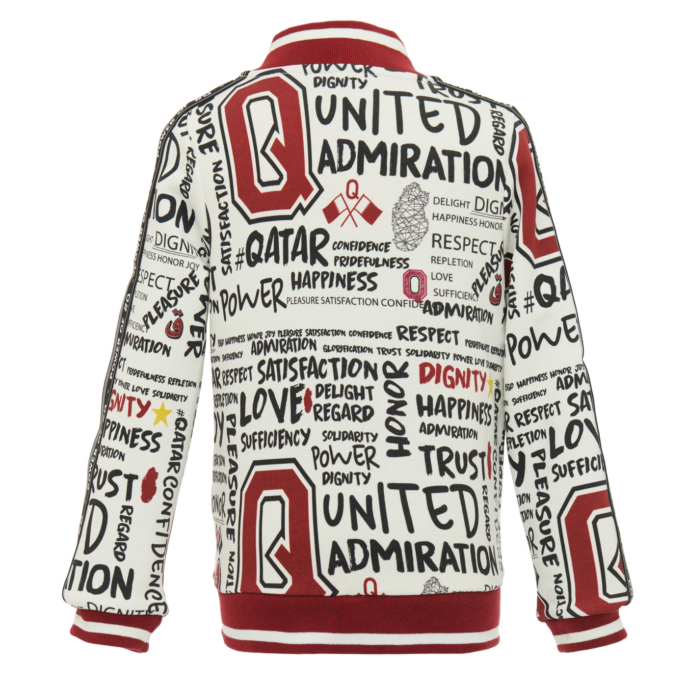White all over print Bomber Jacket 19F-012