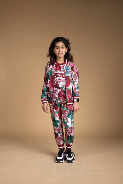 Arabian toile de jouy printed bomber jacket for kids 20F-130
