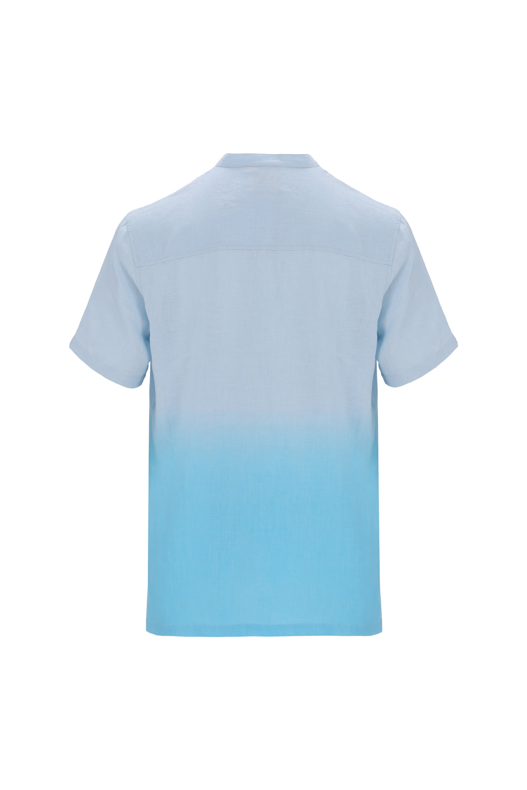 Men Linen Shirt Ombre Blue