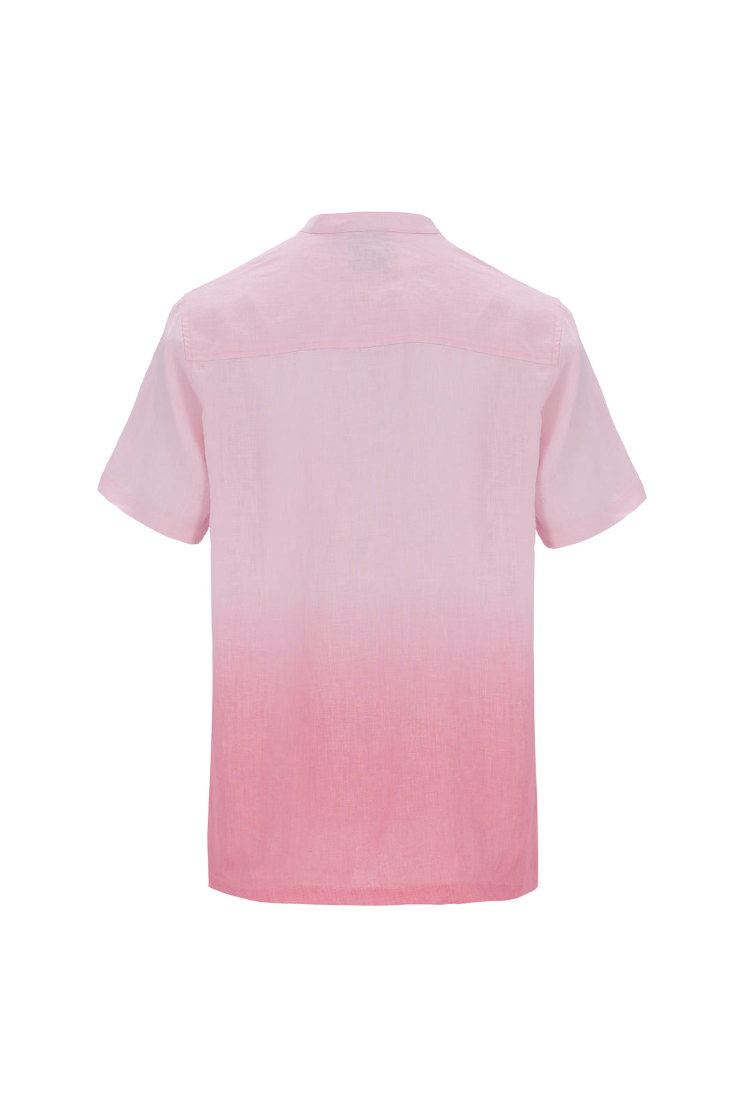 Men Linen Shirt Ombre Pink