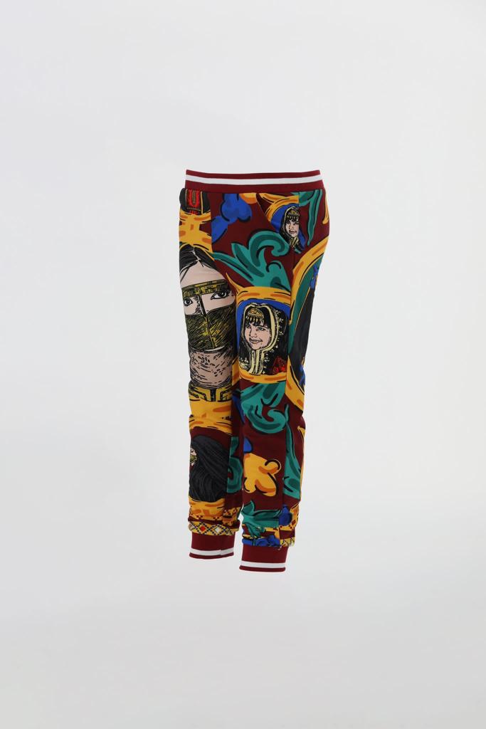 Her and others graphic-print  Pants 21KG-017A