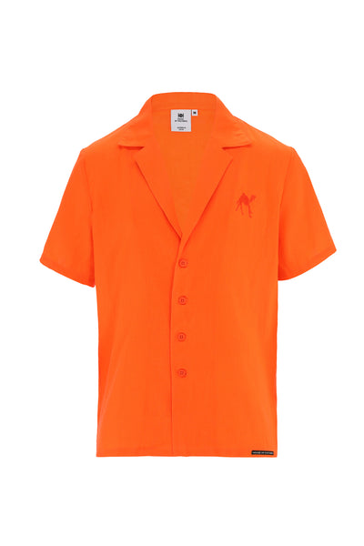 Men Linen Shirt orange