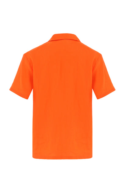 Men Linen Shirt orange